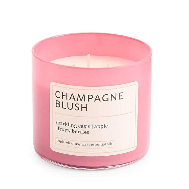 Distant Lands Champagne Blush 3-Wick Scented Jar Candle