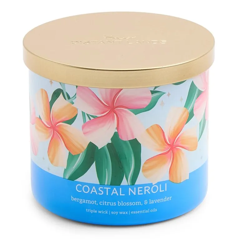 Distant Lands 14oz Coastal Neroli 3-Wick Scented Jar Candle