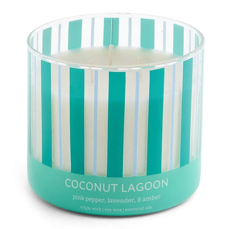 Distant Lands 14oz Coconut Lagoon 3-Wick Scented Jar Candle