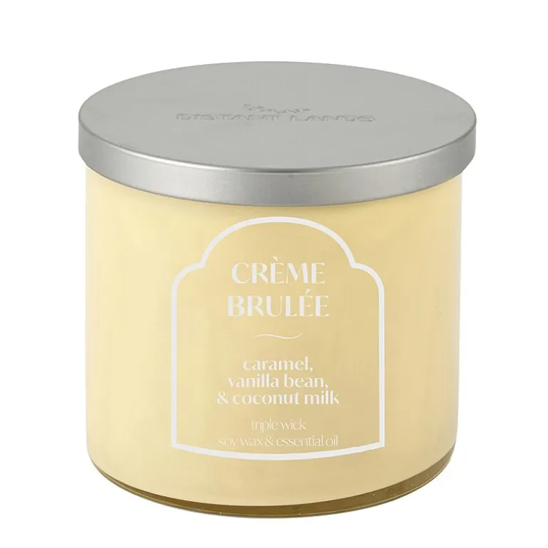 Distant Lands 14oz Creme Brulee 3-Wick Scented Jar Candle