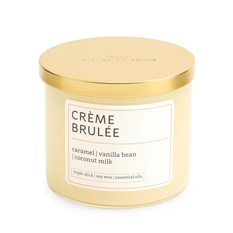 Distant Lands 14oz Creme Brulee 3-Wick Scented Jar Candle