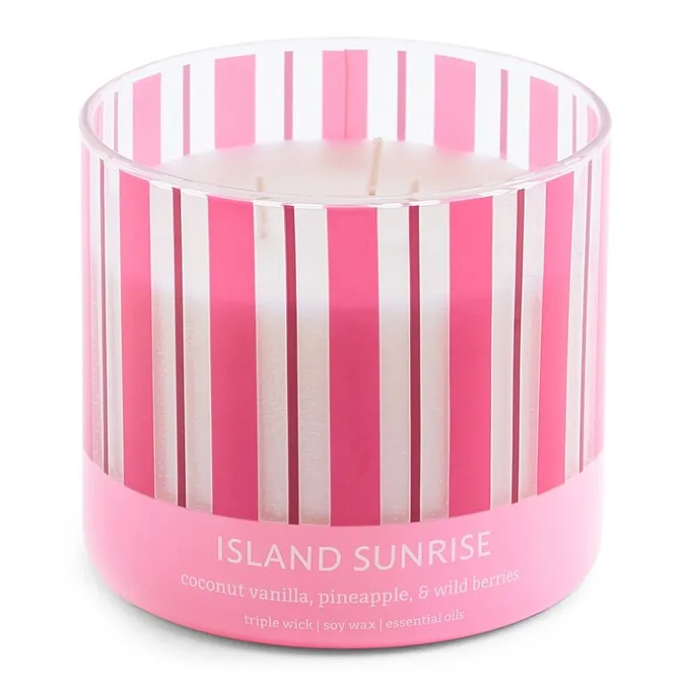 Distant Lands 14oz Island Sunrise 3-Wick Scented Jar Candle