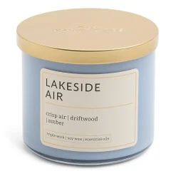 Distant Lands 14oz Lakeside Air 3-Wick Scented Jar Candle