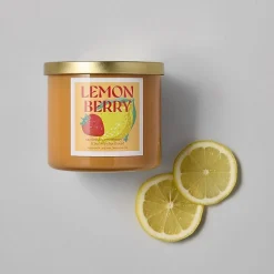 Distant Lands 14oz Lemon Berry 3-Wick Scented Jar Candle