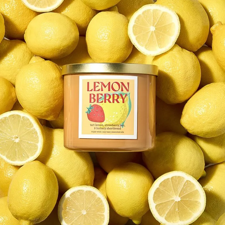 Distant Lands 14oz Lemon Berry 3-Wick Scented Jar Candle