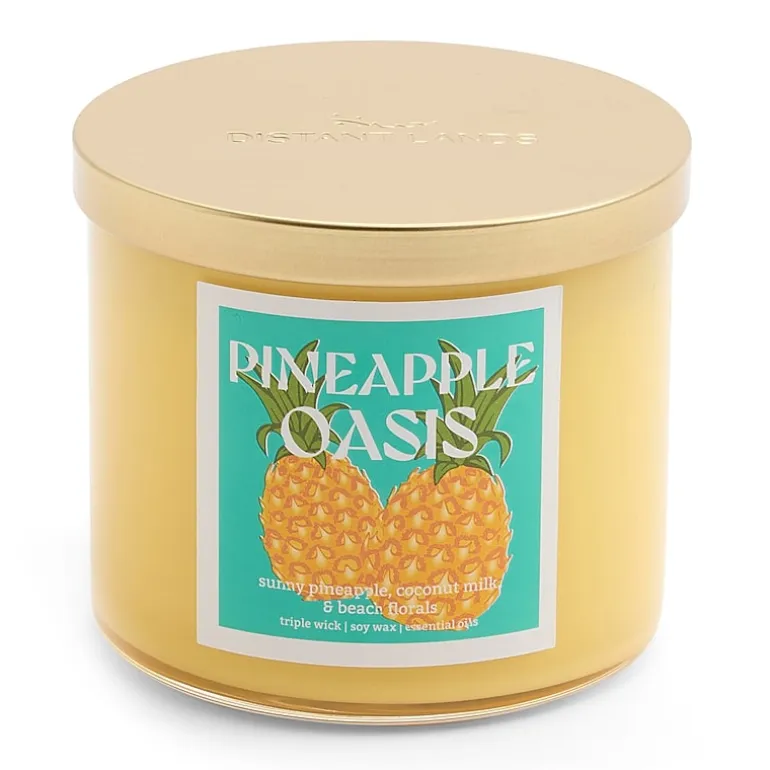 Distant Lands 14oz Pinapple Oasis 3-Wick Scented Jar Candle