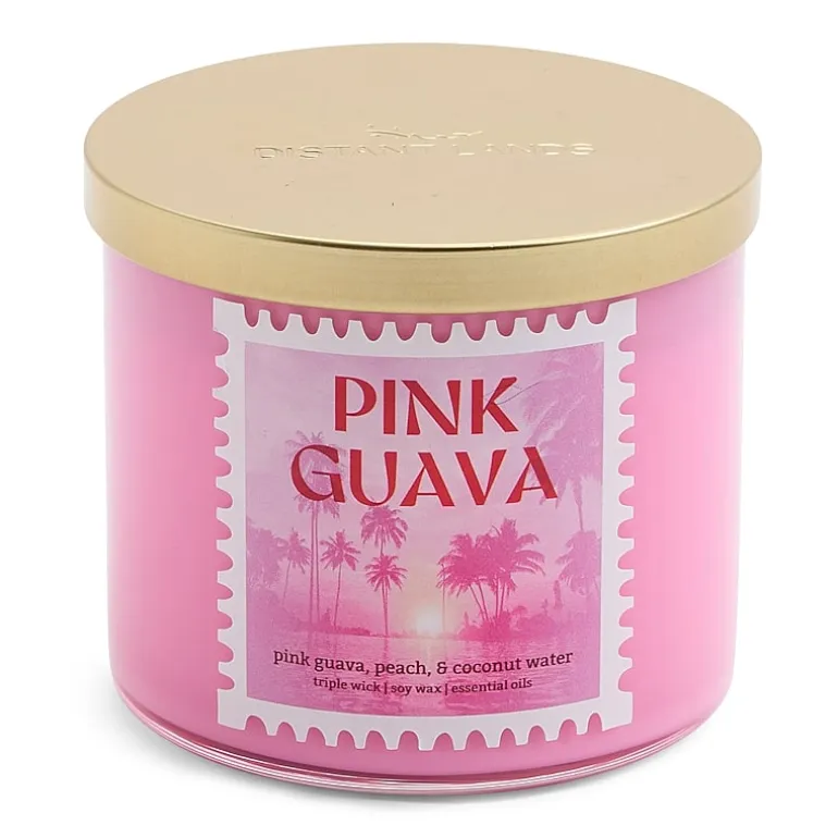 Distant Lands 14oz Pink Guava 3-Wick Scented Jar Candle
