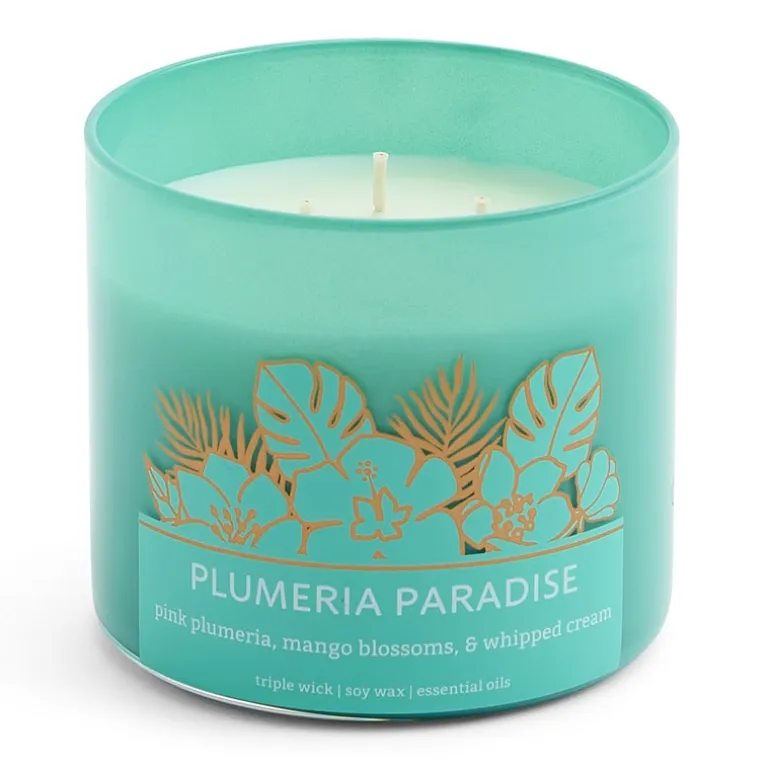 Distant Lands 14oz Plumeria Paradise 3-Wick Scented Jar Candle