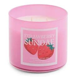 Distant Lands 14oz Strawberry Sundae 3-Wick Scented Jar Candle