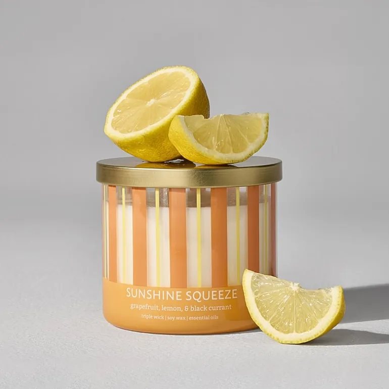 Distant Lands 14oz Sunshine Squeeze 3-Wick Scented Jar Candle