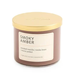 Distant Lands Smoky Amber 3-Wick Scented Jar Candle