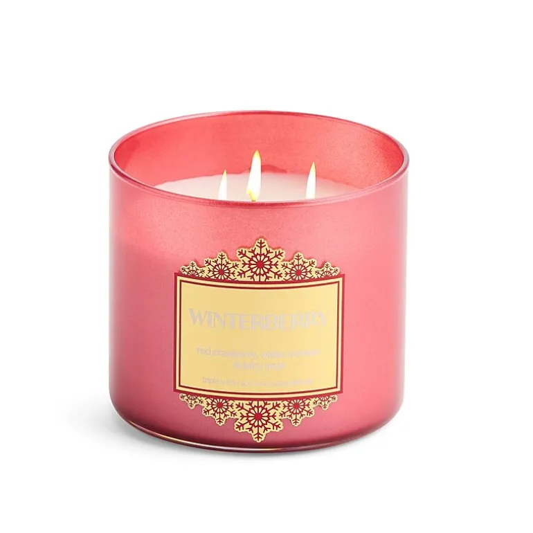 Distant Lands Winterberry 3-Wick Scented Jar Candle