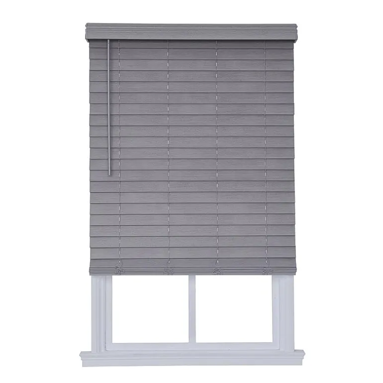 Distressed 2 1/2" Cut-To-Width Cordless Faux Wood Blind