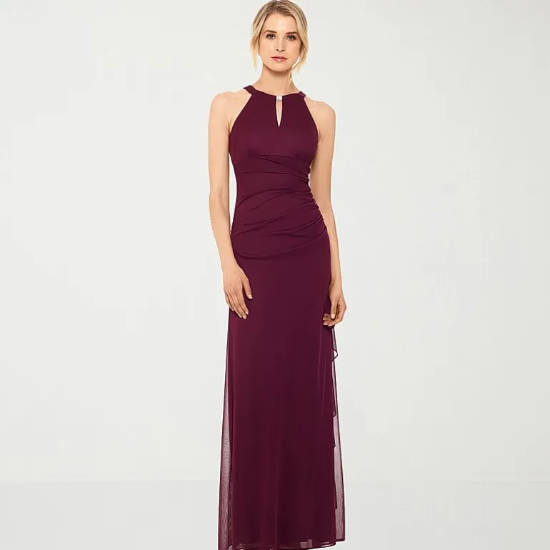 DJ Jaz Womens Round Neck Sleeveless Evening Gown