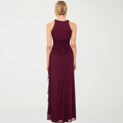 DJ Jaz Womens Round Neck Sleeveless Evening Gown