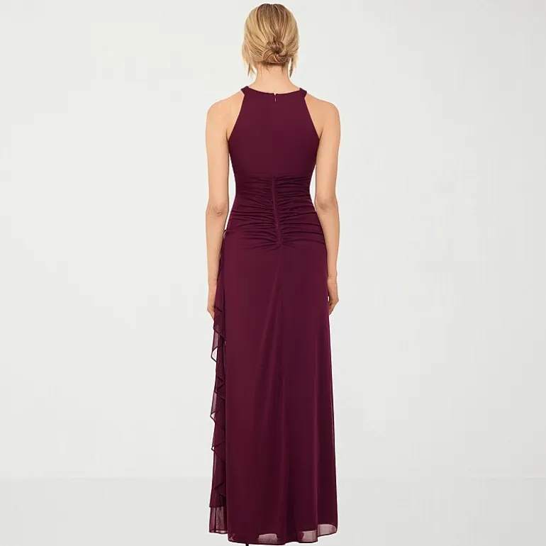 DJ Jaz Womens Round Neck Sleeveless Evening Gown