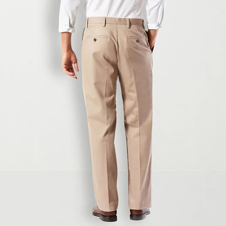 Dockers Easy Khaki With Stretch Mens Comfort Waistband Classic Fit Pleated Pant