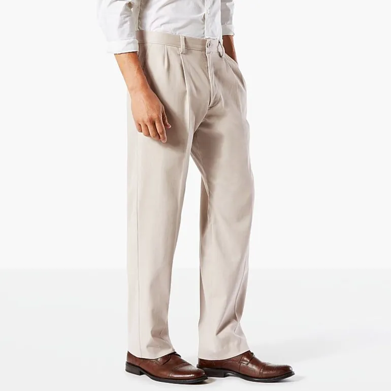 Dockers Easy Khaki With Stretch Mens Classic Fit Big and Tall Flat Front Pant