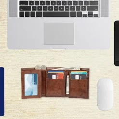 Dockers Rfid Extra Capacity Trifold With Zipper Mens Personalized Trifold Wallet