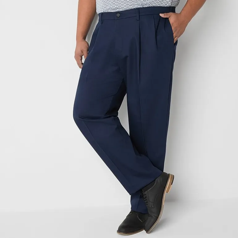Dockers Signature Iron Free With Stain Defender Mens Comfort Waistband Classic Fit Big and Tall Pleated Pant