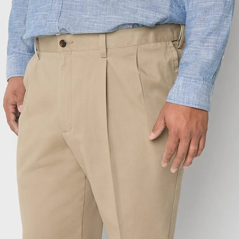 Dockers Signature Iron Free With Stain Defender Mens Comfort Waistband Classic Fit Big and Tall Pleated Pant
