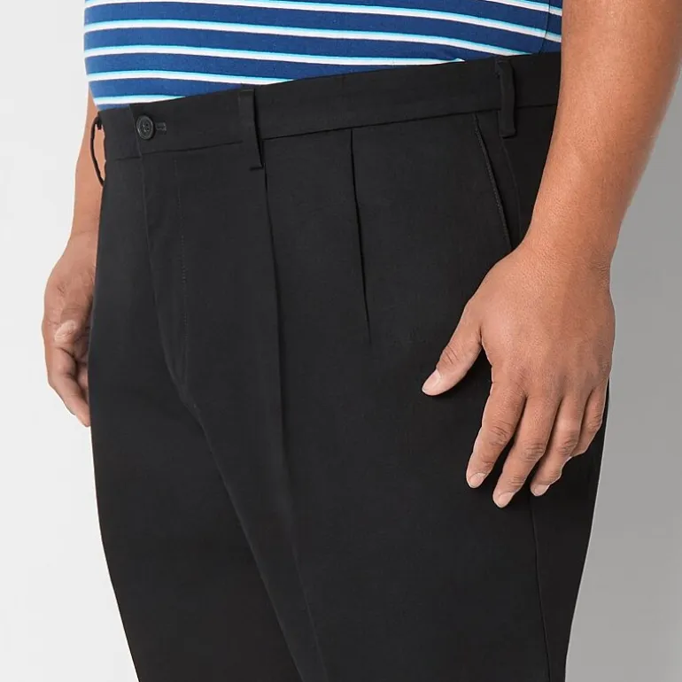 Dockers Signature Iron Free With Stain Defender Mens Comfort Waistband Classic Fit Big and Tall Pleated Pant
