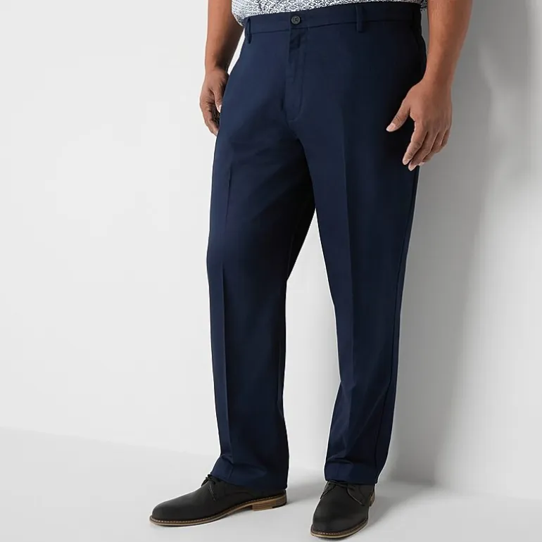 Dockers Signature Iron Free With Stain Defender Mens Comfort Waistband Classic Fit Big and Tall Flat Front Pant