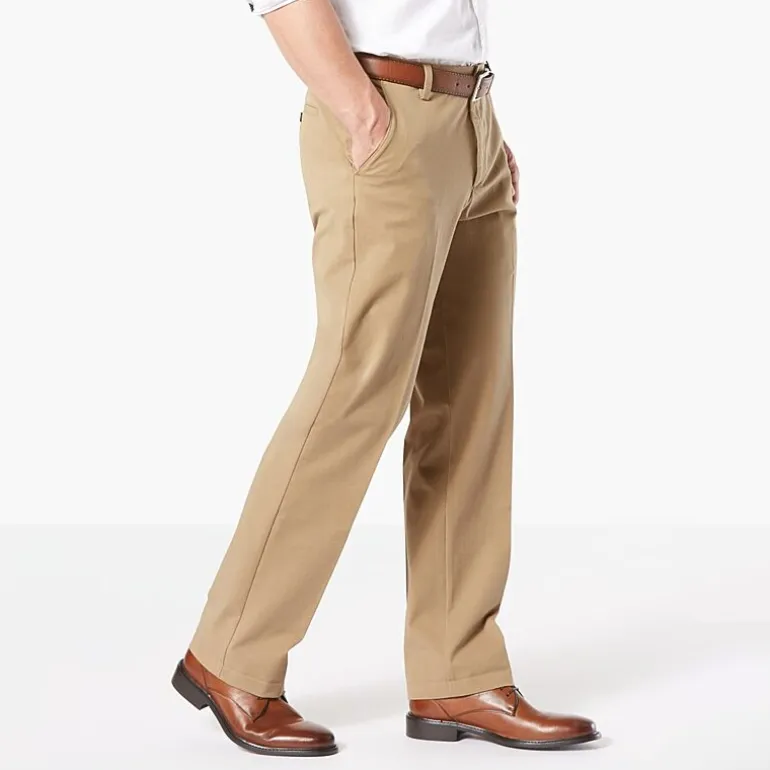 Dockers Workday Khaki With Smart 360 Flex Mens Classic Fit Big and Tall Flat Front Pant