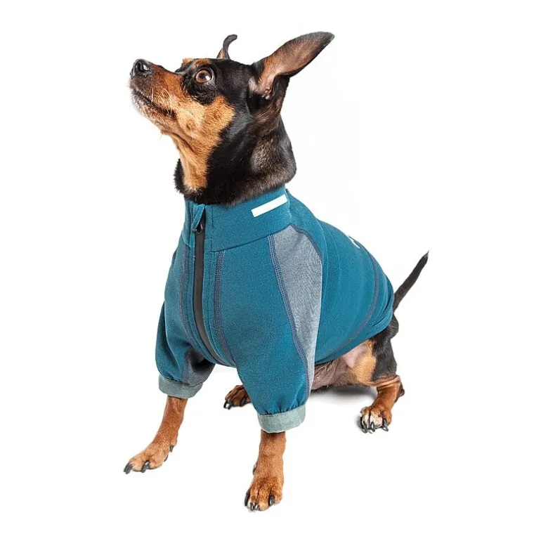 Dog Helios ® 'Eboneflow' Mediumweight 4-Way Stretch Flexible and Breathable Performance Dog Yoga T-Shirt