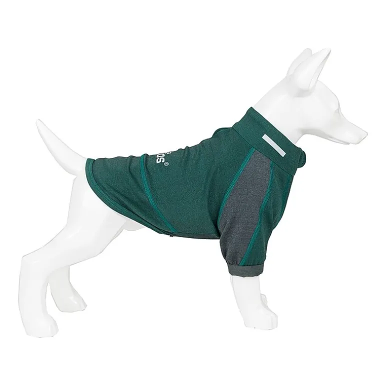 Dog Helios ® 'Eboneflow' Mediumweight 4-Way Stretch Flexible and Breathable Performance Dog Yoga T-Shirt