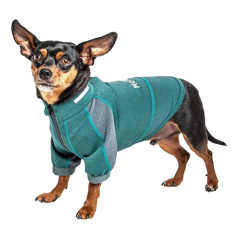 Dog Helios ® 'Eboneflow' Mediumweight 4-Way Stretch Flexible and Breathable Performance Dog Yoga T-Shirt