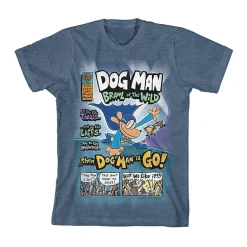 Dog Man Little & Big Kid Boys Crew Neck Short Sleeve Regular Fit Graphic T-Shirt