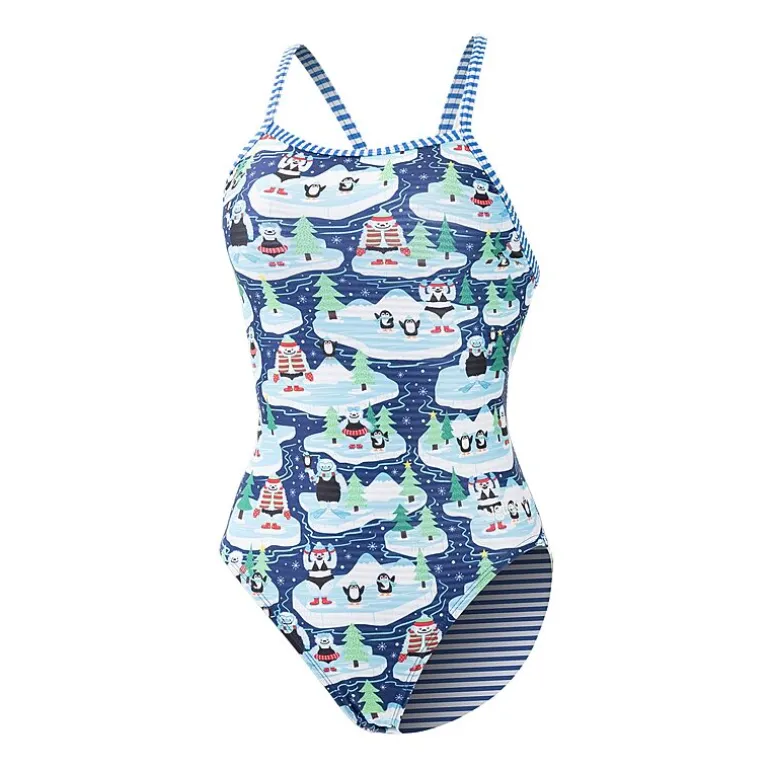 Dolfin Womens Juniors Plus Full Coverage One Piece Swimsuit