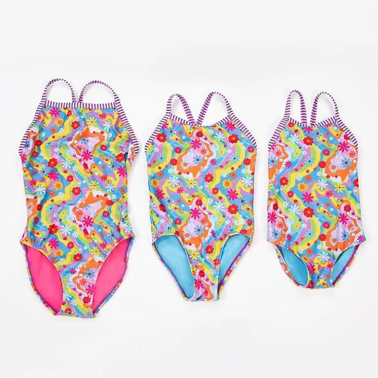 Dolfin Womens Tie Dye Juniors Plus Moderate Coverage One Piece Swimsuit