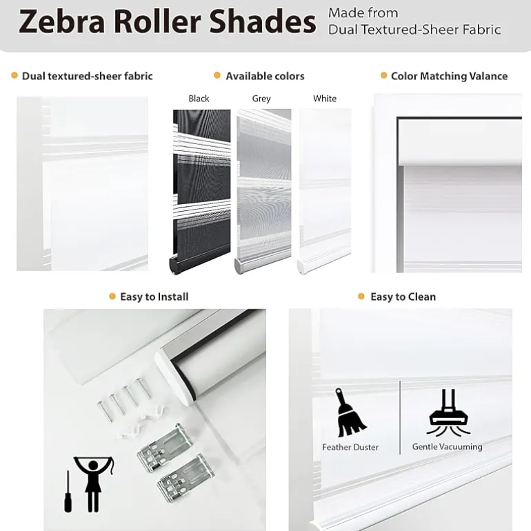 Dover Day & Night Energy Saving Cordless Light-Filtering Roller Shade