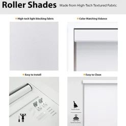 Dover Easy Rise Energy Saving Cordless Room Darkening Roller Shade