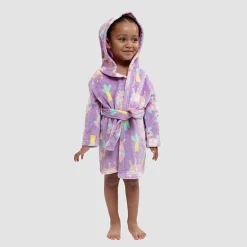 Dream Big Peace Out Girls Plush Long Sleeve Mid Length Robe