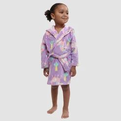 Dream Big Peace Out Girls Plush Long Sleeve Mid Length Robe