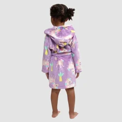 Dream Big Peace Out Girls Plush Long Sleeve Mid Length Robe