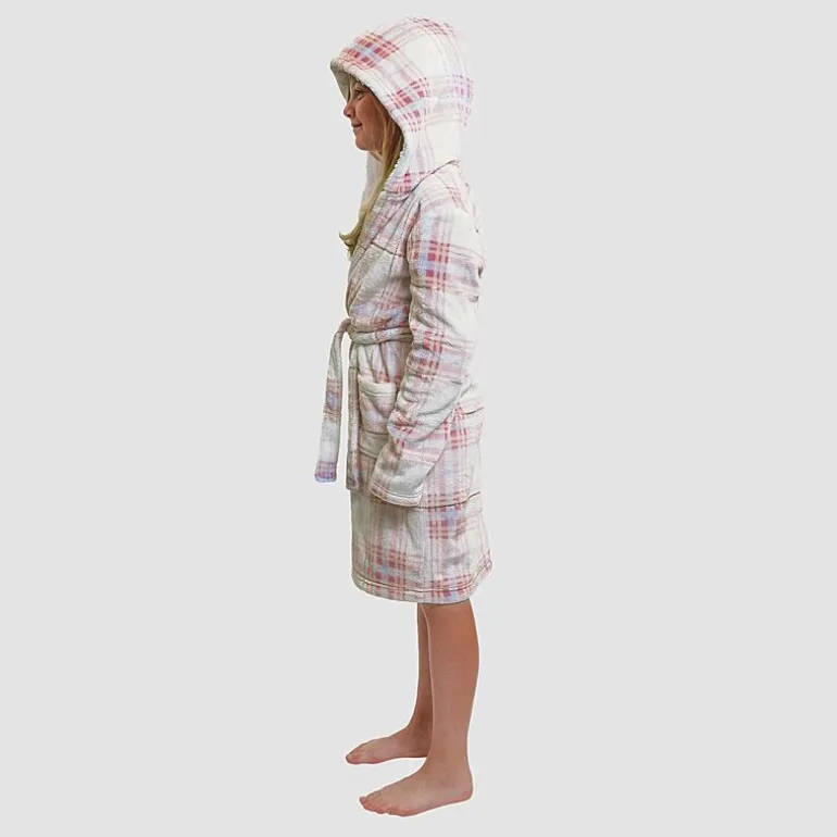 Dream Big Peace Out Girls Plush Long Sleeve Mid Length Robe