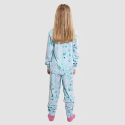 Dream Big Peace Out Little & Big Kid Girls Velour Crew Neck Long Sleeve 3-pc. Pajama Set