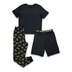 Dream Big Peace Out Little & Big Kid Boys Crew Neck Short Sleeve 3-pc. Pajama Set