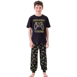 Dream Big Peace Out Little & Big Kid Boys Crew Neck Short Sleeve 3-pc. Pajama Set
