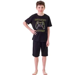 Dream Big Peace Out Little & Big Kid Boys Crew Neck Short Sleeve 3-pc. Pajama Set
