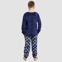 Dream Big Peace Out Little & Big Kid Boys Plush Crew Neck Long Sleeve 2-pc. Pajama Set