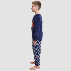 Dream Big Peace Out Little & Big Kid Boys Plush Crew Neck Long Sleeve 2-pc. Pajama Set