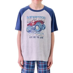 Dream Big Peace Out Little & Big Kid Boys Crew Neck Short Sleeve 3-pc. Pajama Set