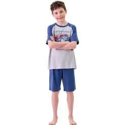 Dream Big Peace Out Little & Big Kid Boys Crew Neck Short Sleeve 3-pc. Pajama Set