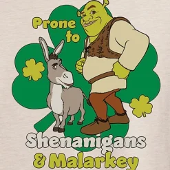 Dreamworks Shrek Prone To Shenanigans And Malarkey Tee Womens Juniors Scoop Neck Short Sleeve Regular Fit Graphic T-Shirt