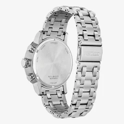 Drive from Citizen Weekender Mens Chronograph Silver Tone Stainless Steel Bracelet Watch Ca0851-56x